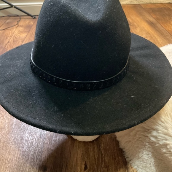 Treasure & Bond Wool Black Hat Woven Band One Size - Picture 2 of 8